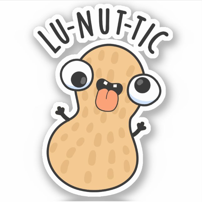 Sticker Puns d'arachide marrante à noix de lu (Devant)
