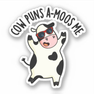 Sticker Puns de vache Amoos Me Drôle Pun de vache