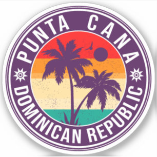 Sticker Punta Cana République Dominicaine - Souvenir Rétro