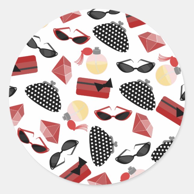 Sticker Purfume & Lunettes de soleil Rouge & Noir (Devant)