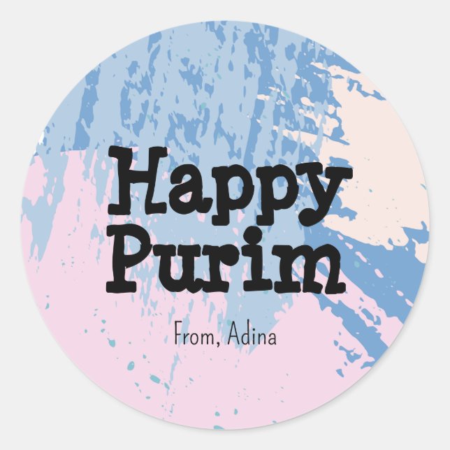 Sticker Purim Stroke Colorful Mudu (Devant)