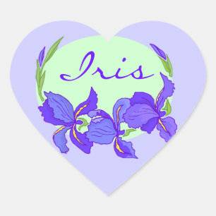 Sticker Purple Indigo Iris Flowers Garden Gardens