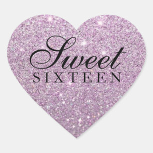 Sticker - Purple Parties scintillant Fab Sweet 16