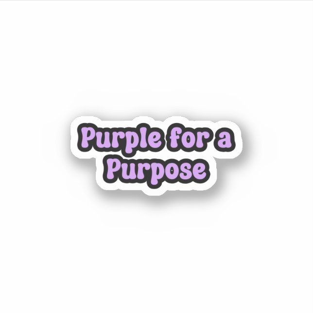 Sticker Purple pour un but de sensibilisation à l'épilepsi (Devant)