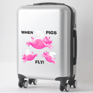 Sticker Quand les porcs volent