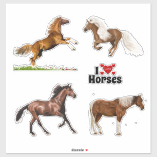 Sticker Quatre beaux chevaux