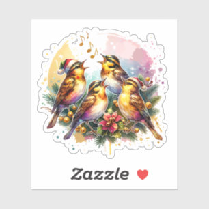 Sticker Quatre Oiseaux   Douze jours de Noël