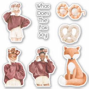 Sticker Que dit le renard ?