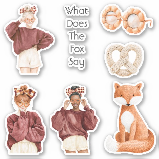 Sticker Que dit le renard ? (Devant)
