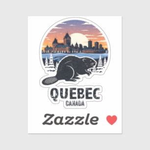 Sticker Québec Canada Voyage Vintage Château Fronte