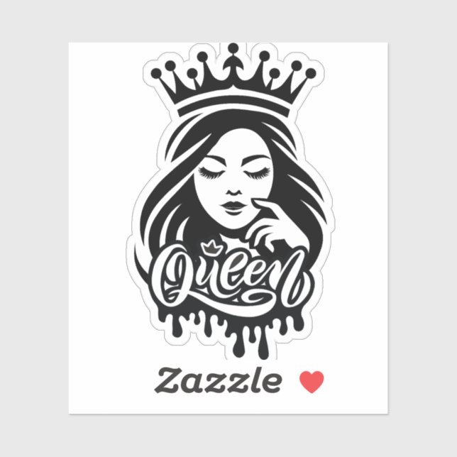 Sticker Queen Design – Elegant Royal Crown (Feuille)