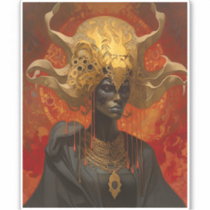 Sticker Queen Goddess Imaginaire Art