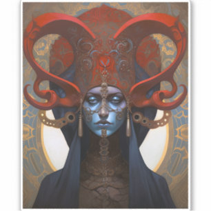 Sticker Queen Goddess Imaginaire Art