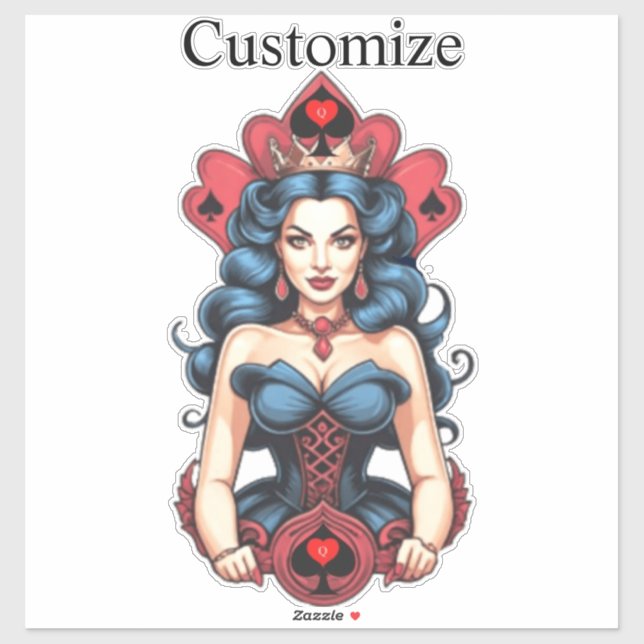 Sticker Queen of Spades Thunder_Cove (Feuille)