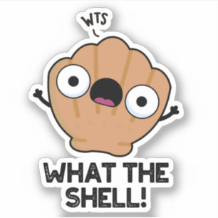 Sticker Quel jeu de coquilles de la mer drôle Shell Shell 