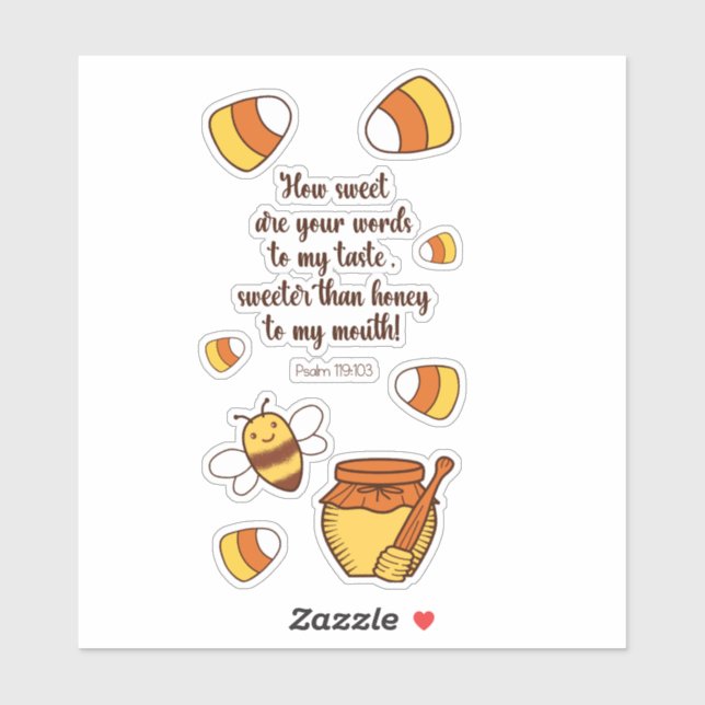 Sticker Quelle douceur sont vos mots Candy Corn (Feuille)