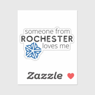 Sticker Quelqu'un de Rochester (NY) m'aime