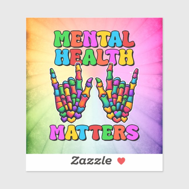 Sticker Questions de santé mentale (Feuille)