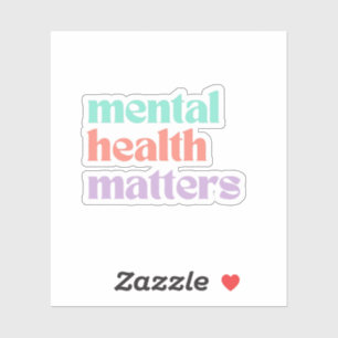 Sticker Questions de santé mentale   Citation Retro Peach 