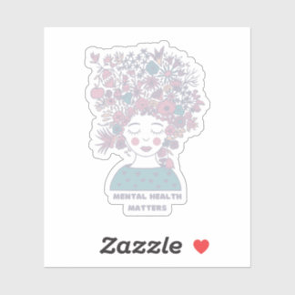 Sticker Questions de santé mentale | Floral Femme Français