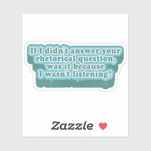 Sticker Questions rhétoriques Grammaire amusante (Feuille)