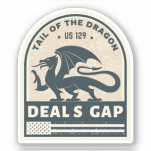 Sticker Queue de dragon Deals Gap road trip à moto 