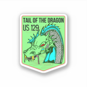 Sticker Queue de dragon Deals Gap road trip à moto 