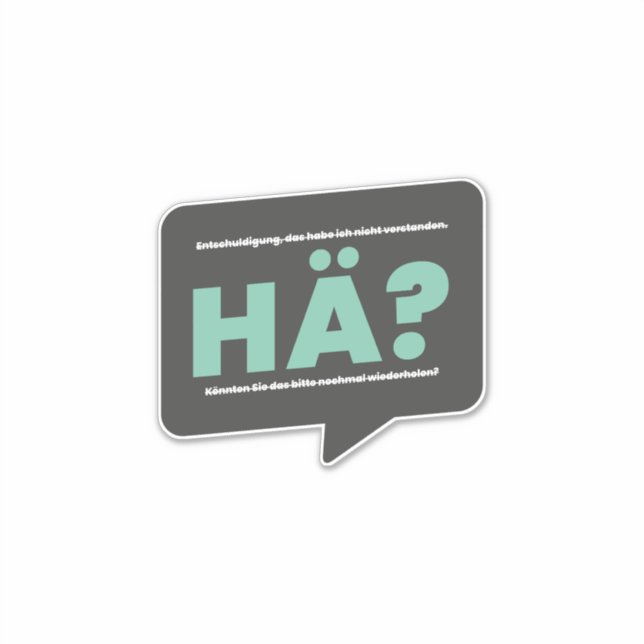 Sticker Quoi ? Définition de l'humour allemand (Devant)