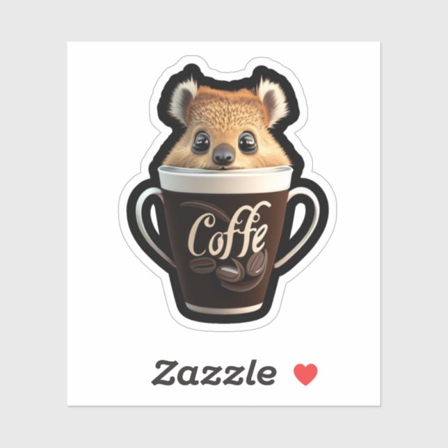 sticker Quokka CAFFEE (Feuille)