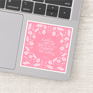 Sticker Quota de Floral Pride & Prejudice Jane Austen Book