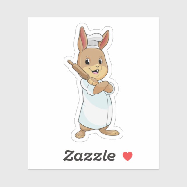Sticker Rabbit comme boulon avec broche (Feuille)