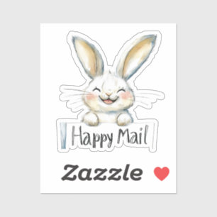 Sticker Rabbit, Happy Mail,