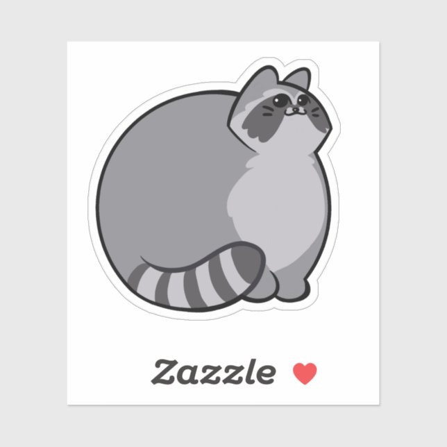 Sticker Raccoon CHONK (Feuille)