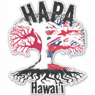 STICKER RACINES HAPA JAPON HAWAII