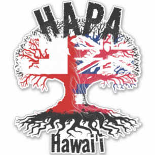 STICKER RACINES HAPA TONGA HAWAII