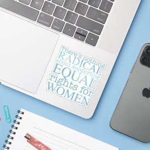 Sticker Radical Feminist Citation des droits des femmes Or