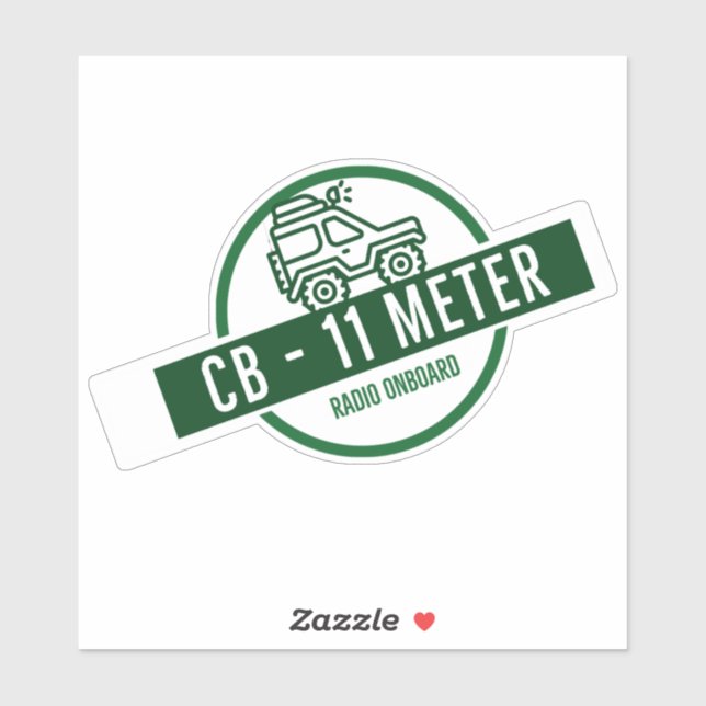 Sticker Radio CB 11 Mètres à bord (Feuille)
