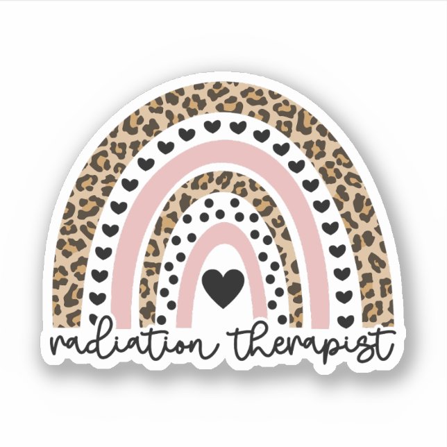 Sticker Radiothérapie Rainbow, Rad Therapy Grad Cadeau (Devant)