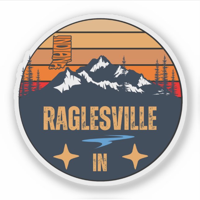 Sticker Raglesville, Indiana (Devant)