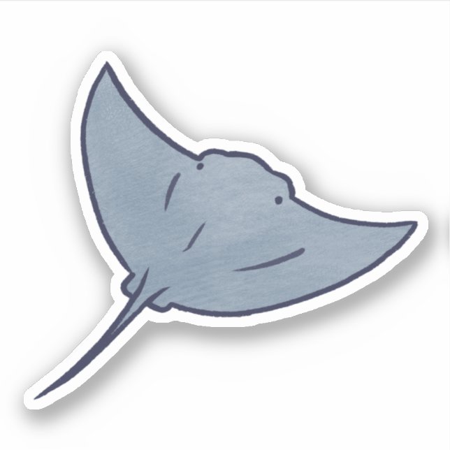 Sticker Raie de mer flap flap chauve-souris (Devant)