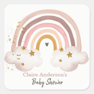 Sticker Rainbow Boho Pastel Baby shower Rainbow
