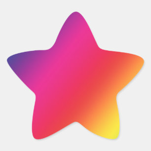 Sticker Rainbow Colours Star