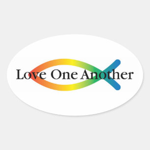 Sticker Rainbow Fish Love