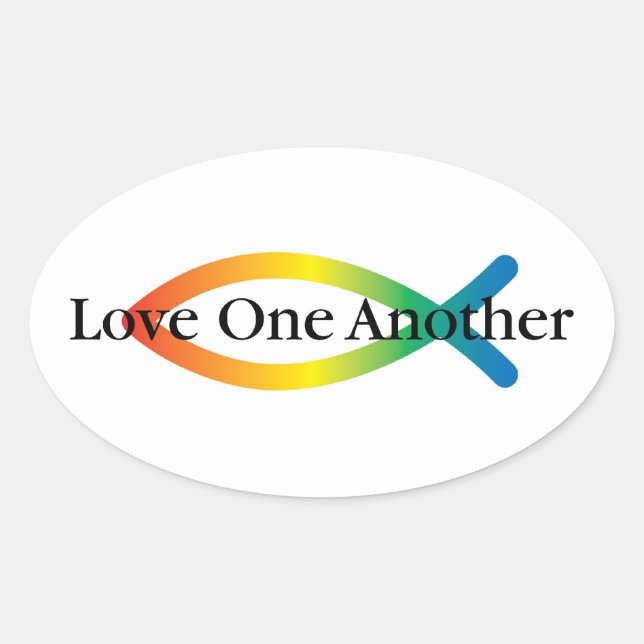 Sticker Rainbow Fish Love (Devant)