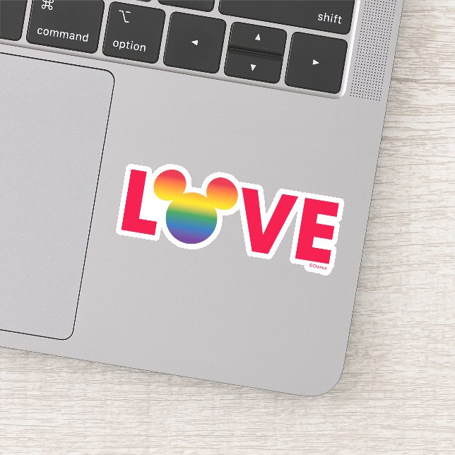 Sticker Rainbow Mickey Icon LOVE (Détail)