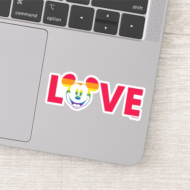 Sticker Rainbow Mickey LOVE (Détail)