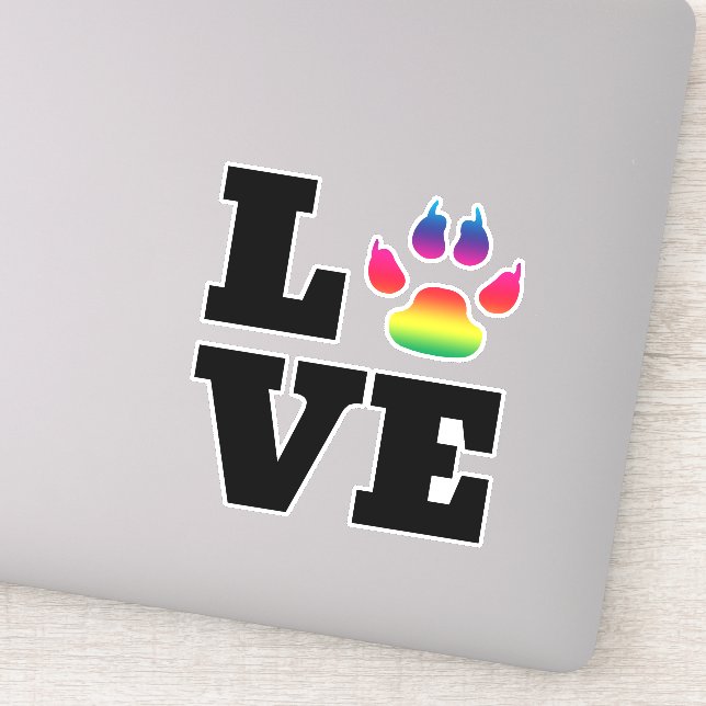 Sticker Rainbow paw (Détail)