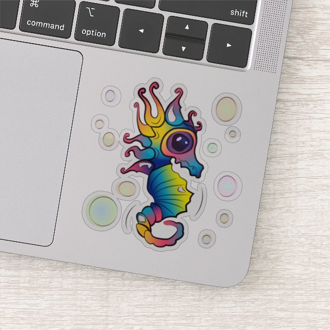 Sticker Rainbow Seahorse (Détail)