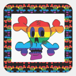 STICKER RAINBOW SKULL.