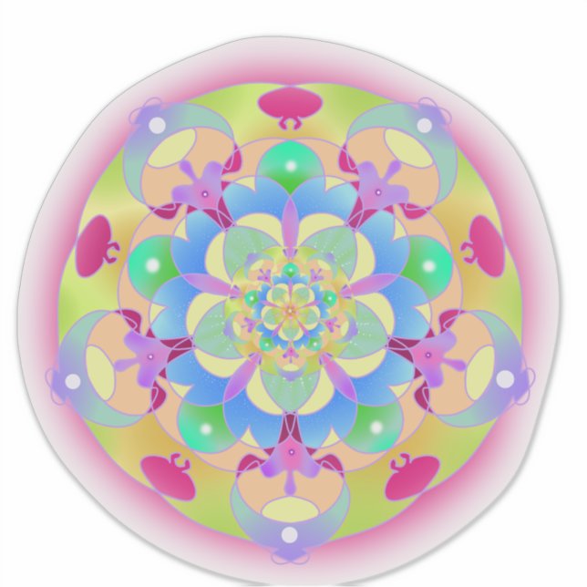 Sticker Rainbow Song Mandala (Devant)